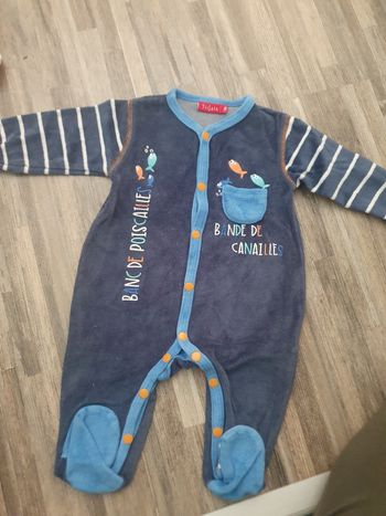 Pyjama velours 3 mois tissaia