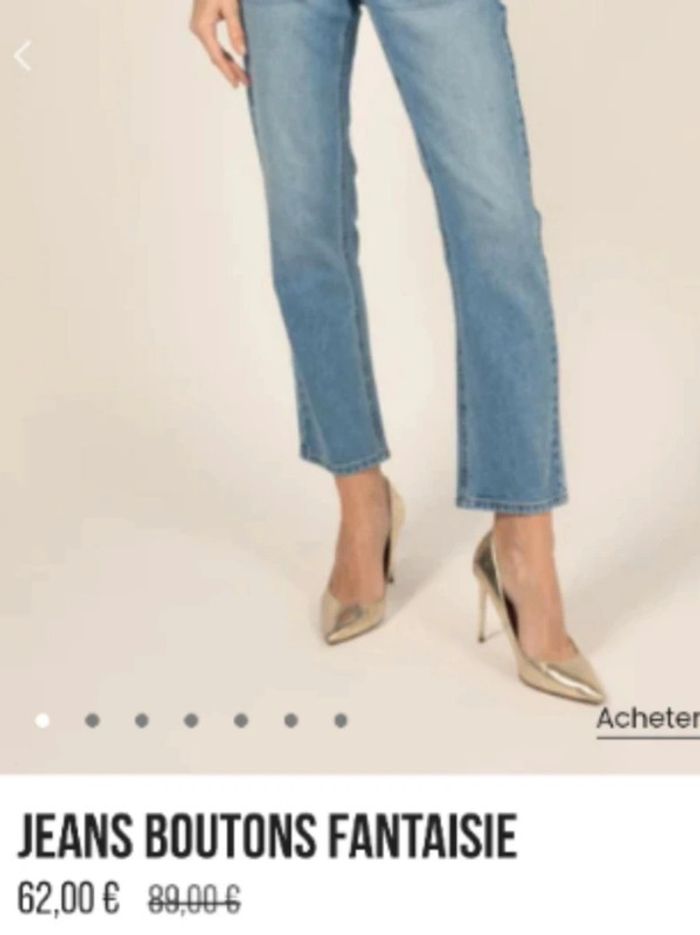 Jeans boutons fantaisie Maison Captain taille 38 - photo numéro 5