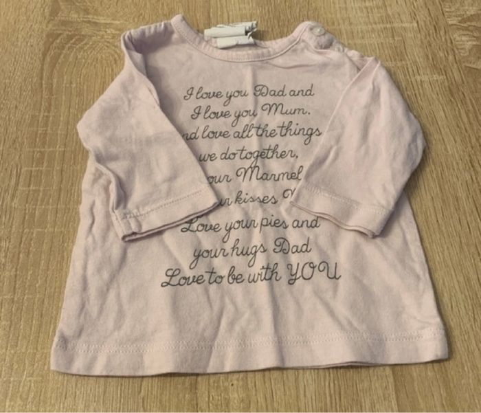 Lot 4 T-shirt bébé fille 1 mois - photo numéro 5