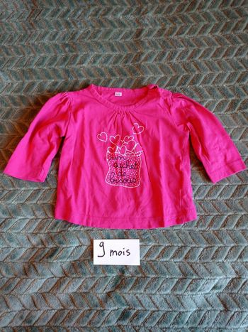 T-shirt rose 9 mois
