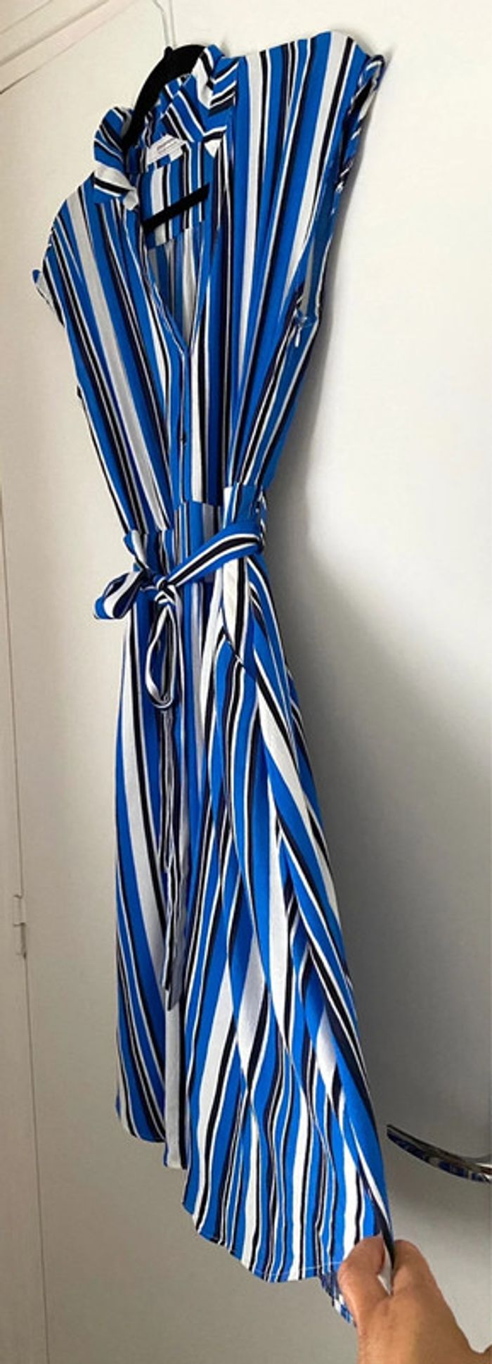 Robe Évasée A Rayures Avec Ceinture Taille 38 - photo numéro 4