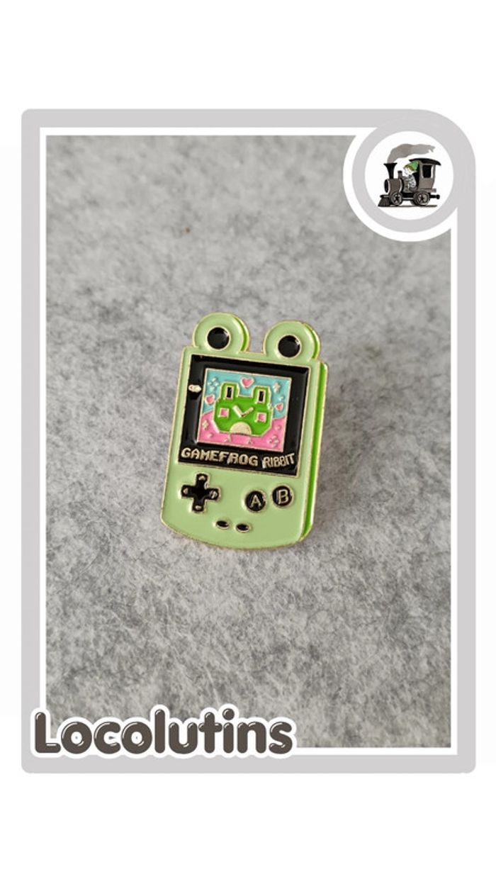 🚂 Pin's console rétro verte gamefrog