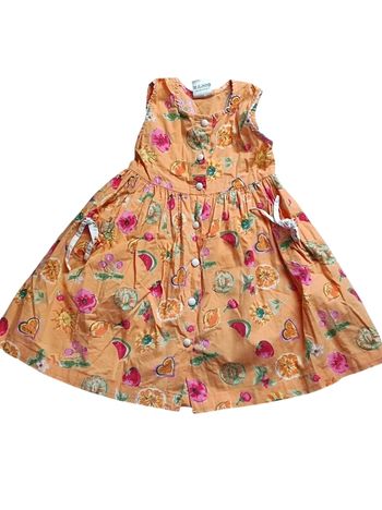 Robe orange imprimé 3ans