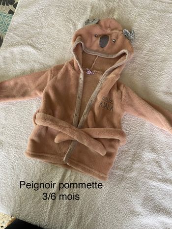 Peignoir pommette 3/6 mois