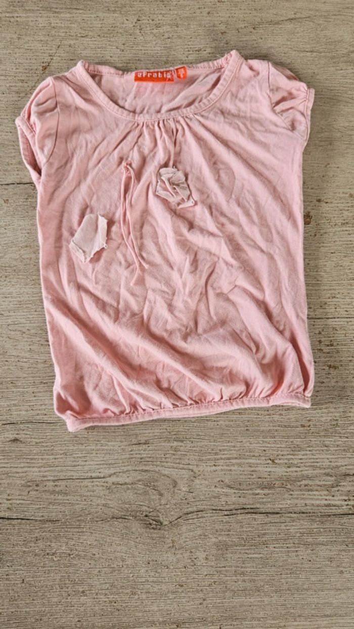 Blouse rose clair sans manche avec déco, Efratis, 6 ans, peu mise - photo numéro 2