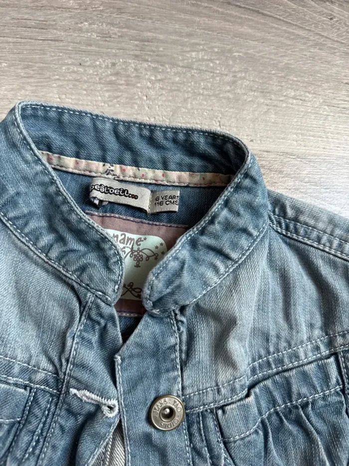 Veste en jean fille tape à l œil 6 ans - photo numéro 3