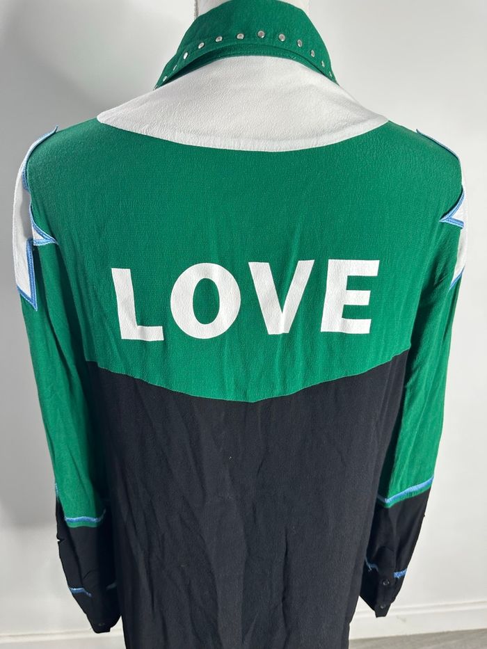 Chemise brodée verte et noire Cloevi Maje T2 38 M - photo numéro 5