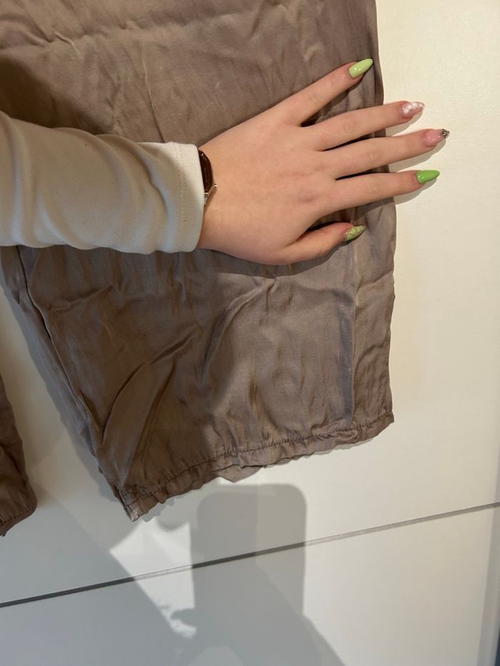 Ensemble pantalon & top beige effet soie – Taille unique (convient S/M) - photo numéro 4