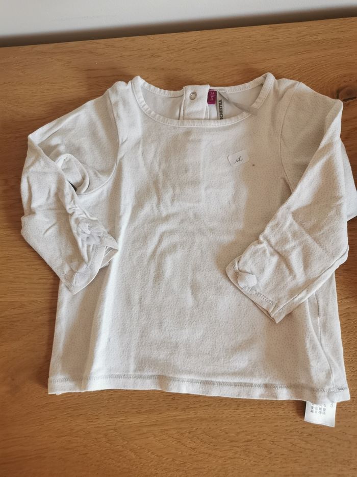 Lot de 3 t-shirts manches longues bébé fille 12mois boutchou et orchestra - photo numéro 4