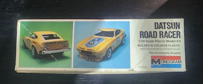 maquette vintage monogram datsun road racer 1/24 (datsun 280z/260z) - photo numéro 2