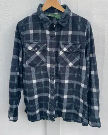 Stillwater Lumberjack Flannel Plaid Polaire shirt chemise grey black blue white Mens XL