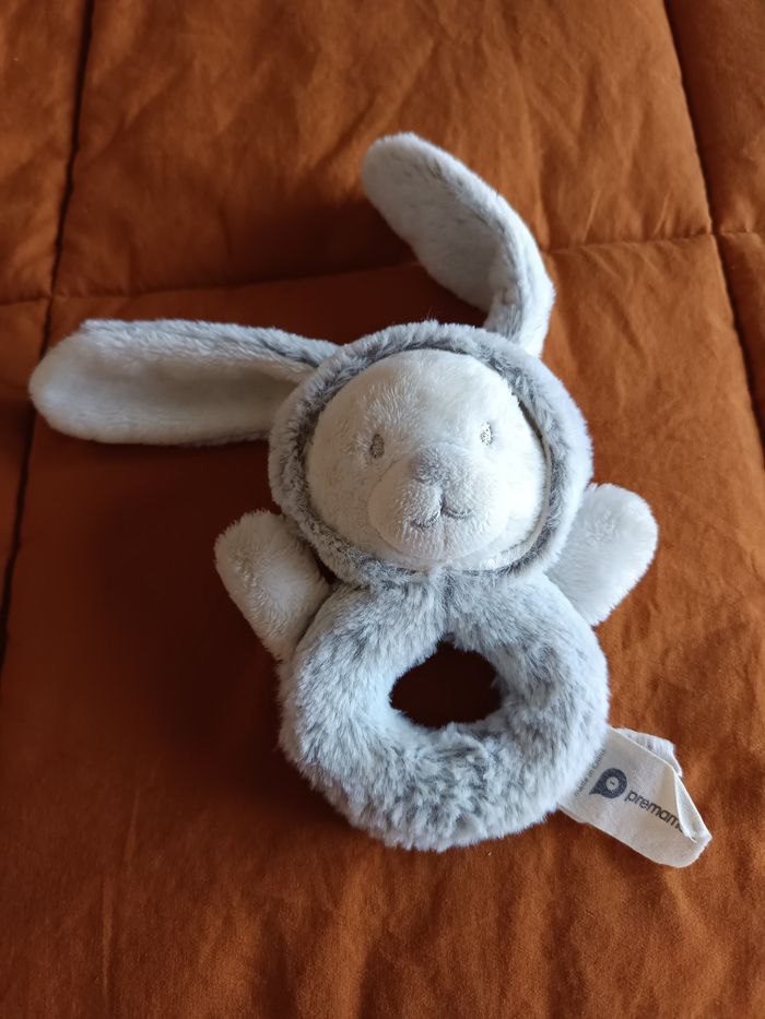 Hochet ours capuche lapin