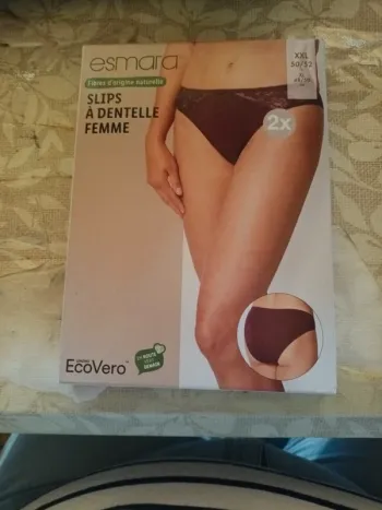 Lot de 2 slips à dentelle femme taille xxl 50 52