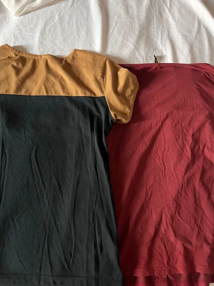 Lot de 2 hauts style « peau/daim » - photo numéro 4