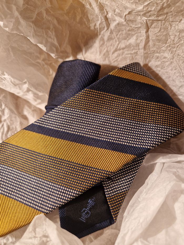 Cravate bi color satiné Lanvin - photo numéro 3