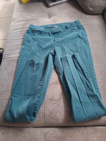 Pantalon bleu vert