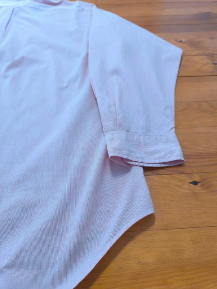 Chemise à rayures - Ralph Lauren - Yarmouth - Logo brodé bleu - Blanc, rose - Taille L - photo numéro 6