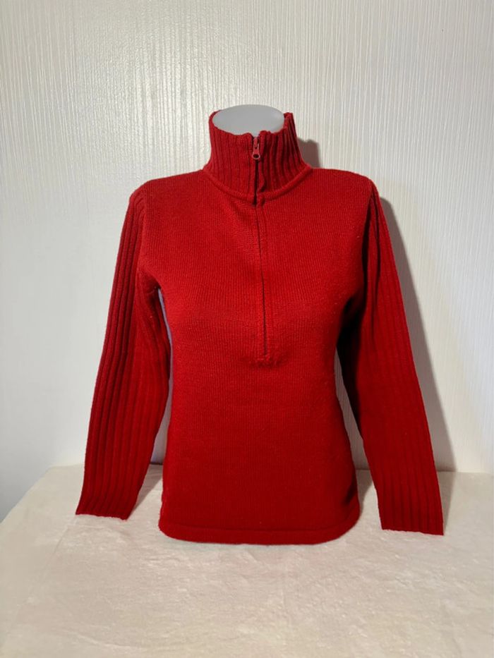 Pull chaud femme rouge taille M
