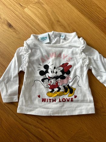 Disney baby - T-shirt manches longues fille Mickey et Minnie