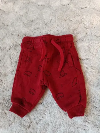 Jogging bébé 1 mois neuf 56 cm rouge ours polaire
