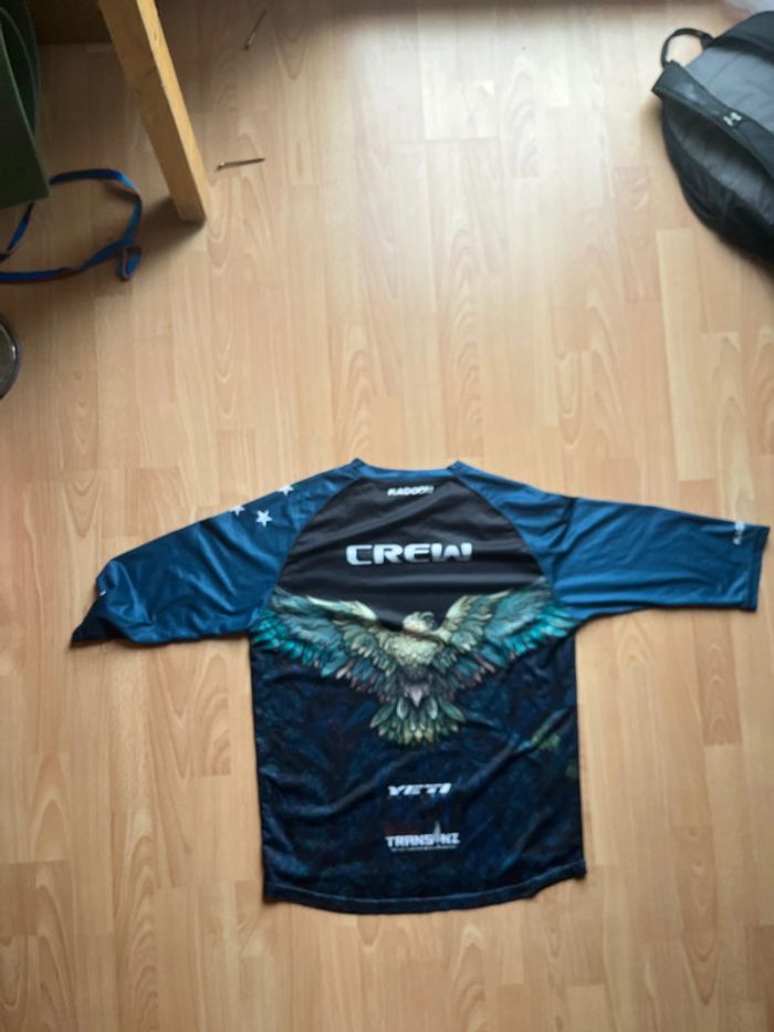 T-shirt d’enduro moto Crew/ M /Bleu noir et bleu / Excellent état - photo numéro 6