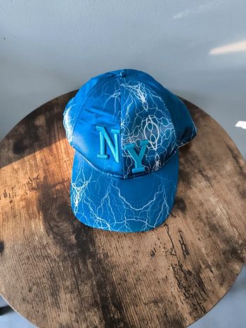 Casquette baseball bleue satiné NY