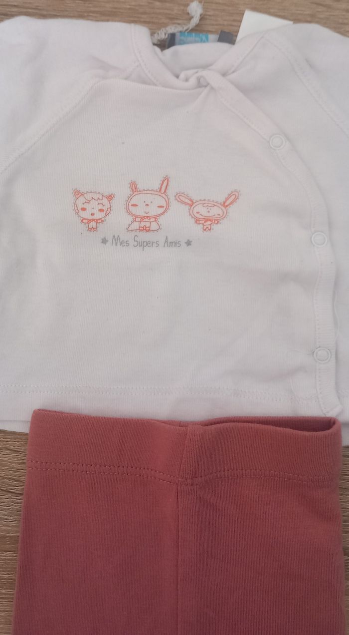 Ensemble fille legging t-shirt 1 mois - photo numéro 2