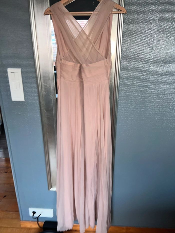 ASOS design : robe longue demoiselle d’honneur couleur blush taille 40 - photo numéro 4