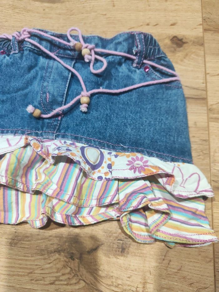 Jupe en jean strass perles 3 ans - photo numéro 2
