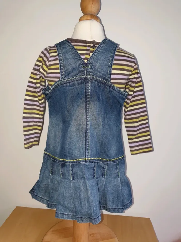 Ensemble robe en jean/ T-shirt ML 18 mois Orchestra - photo numéro 3