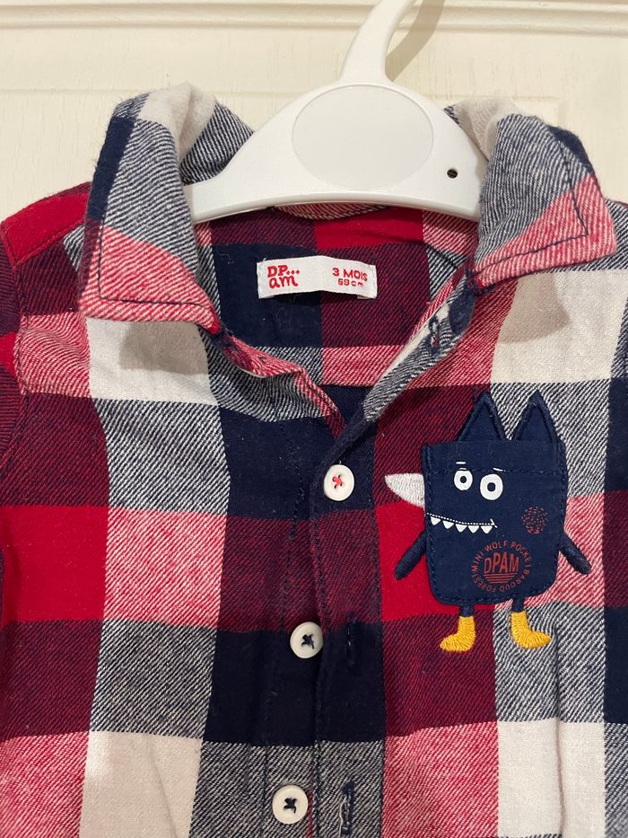 Lot bébé garçons body et chemise taille 3 mois - photo numéro 8