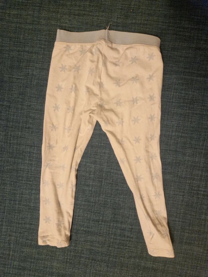Legging blanc flocons 2-3ans - photo numéro 2