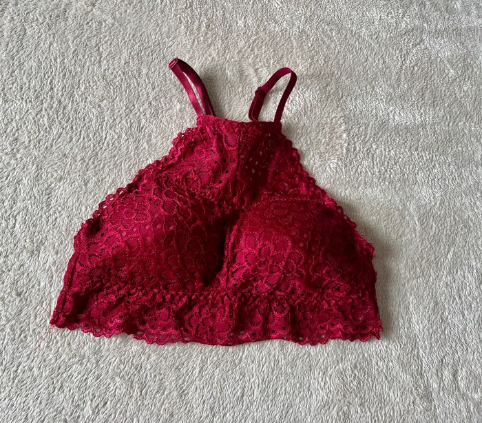 Soutien-gorge rouge/bordeaux – taille XS/S