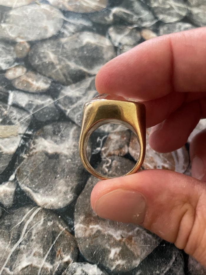 Bague en plaqué or avec pierre quartz - photo numéro 3