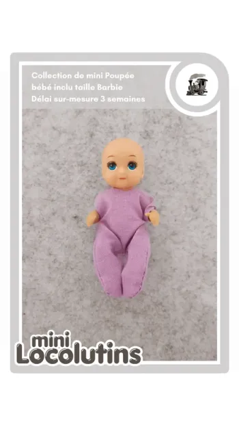 🚂 Poupée bébé miniature taille Barbie