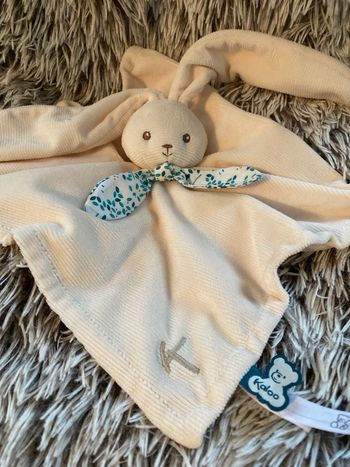Doudou lapin plat  lapinoo kaloo beige