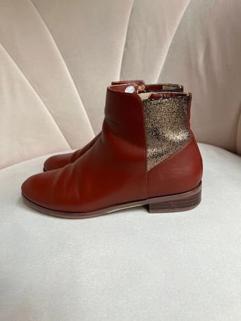 Bottines en cuir cognac taille 36 - Mellow Yellow