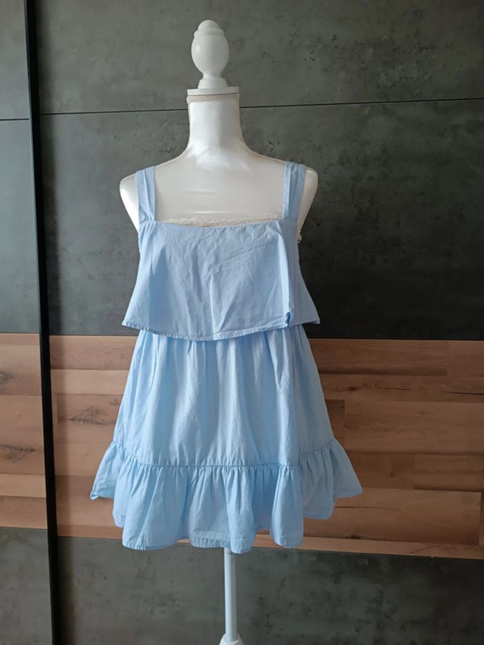 Blouse bleu ciel Zara taille M - photo numéro 2