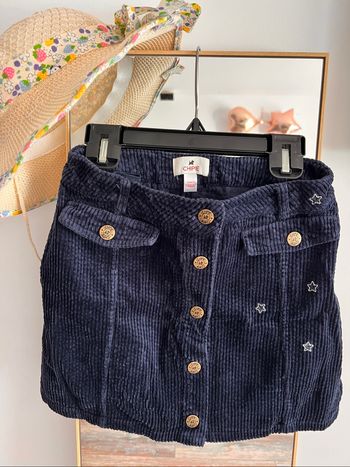 Taille 12 ans jupe okaidi en velours marine