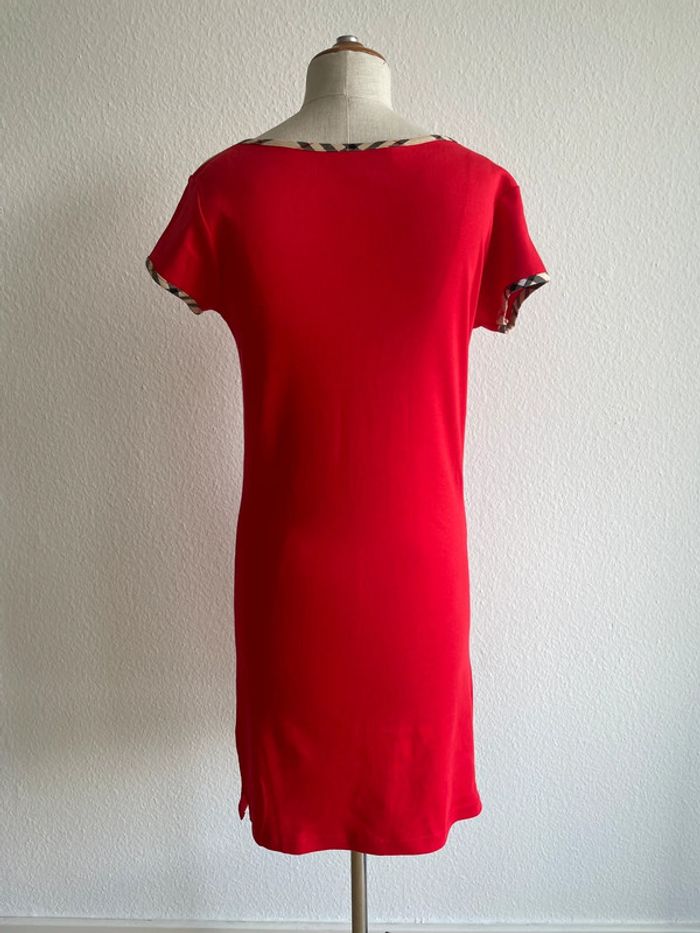 Robe t-shirt rouge logo Burberry - photo numéro 5