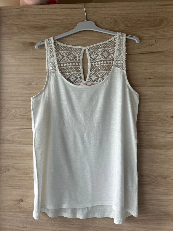Débardeur blanc Camaïeu