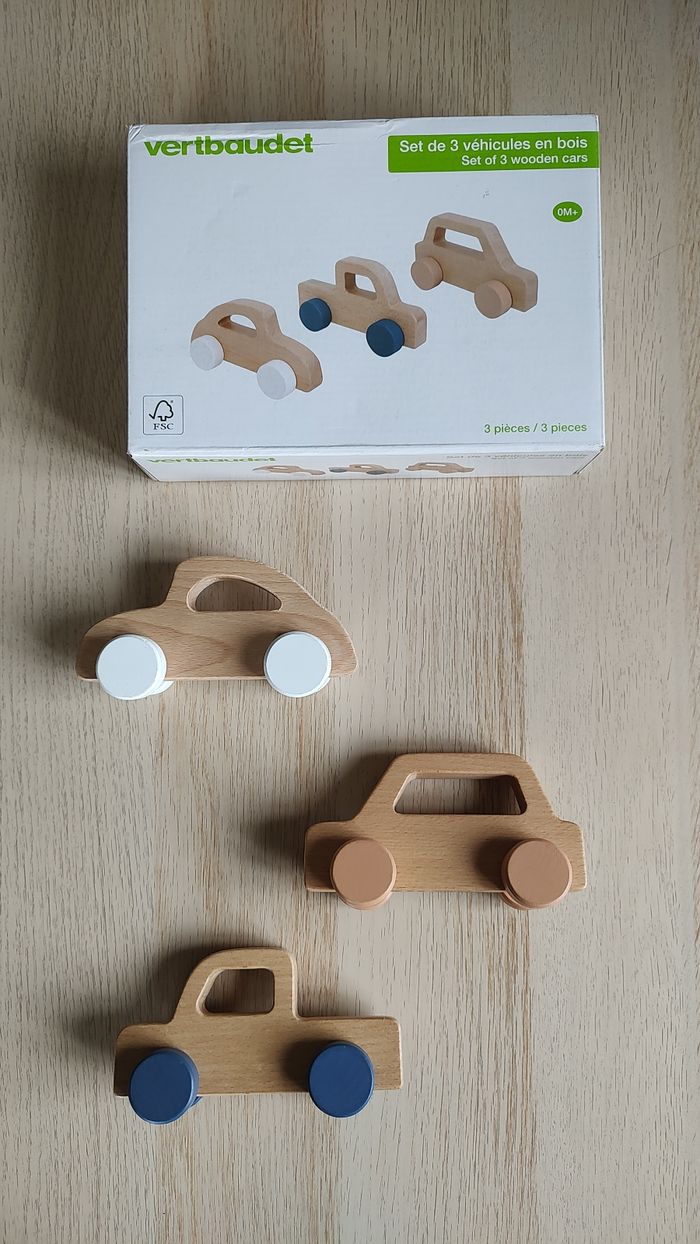 Set de 3 véhicules en bois - photo numéro 4