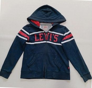 Sweat a Capuche Zippé Levi's Pour Garçon 12 ans. Gilet Zippé Bleu Pour Garçon. 100% coton
