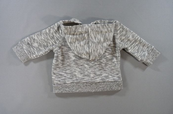 Veste sweat capuche molleton gris chiné Liberto 6 mois 68 cm garçon - photo numéro 4