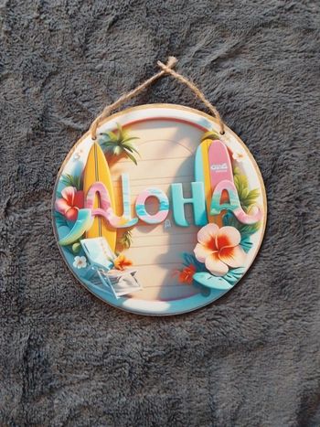 Plaque bois Aloha