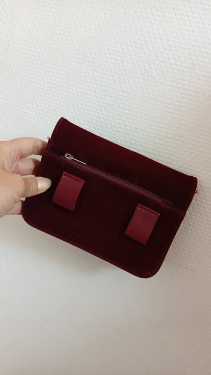 Pochette style velours bordeaux 🔸 André - photo numéro 6