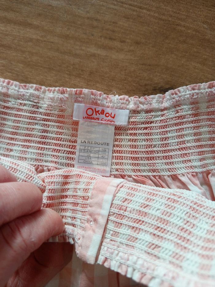 Combishort vichy rose 4/5 ans La Redoute - photo numéro 2