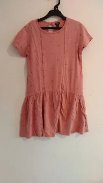 robe vieux rose manches courtes kiabi fille 10 ans