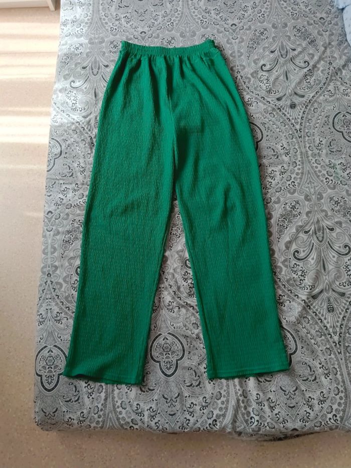 ensemble pantalon chemise vert - photo numéro 5