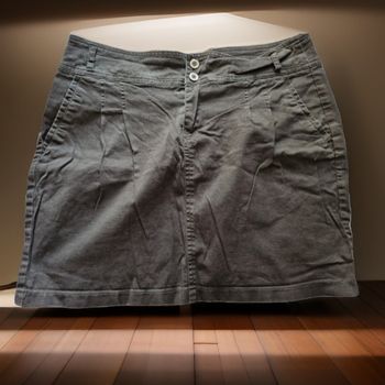 Très jolie mini-jupe noire semblant jean